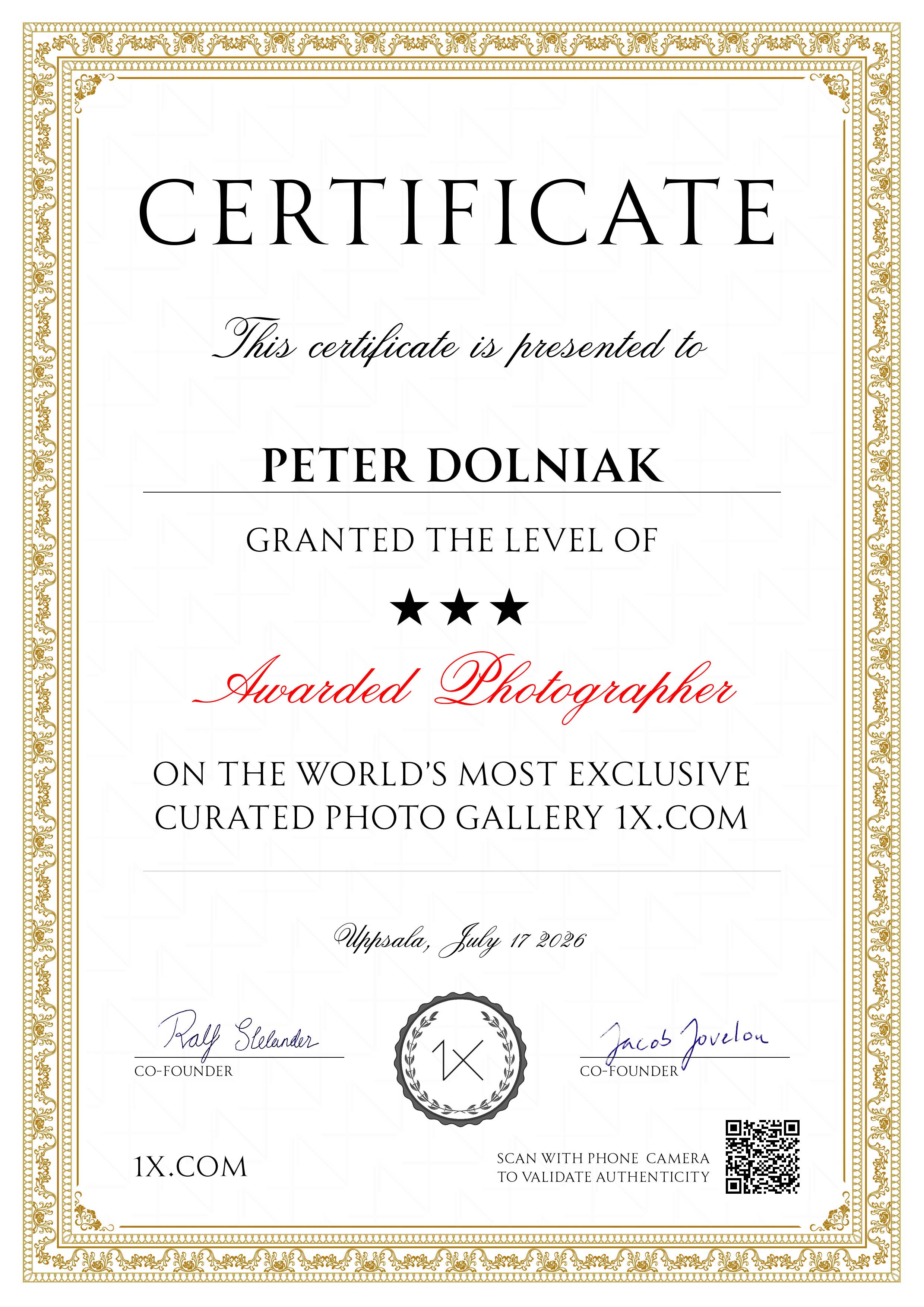 3.awarded photographer certificate 839907